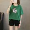 Харадзюку милый мультяшный принт Футболки с коротким рукавом Женские Летние из чистого хлопка Повседневные свободные студенческие Футболки Женские Y2k Топы