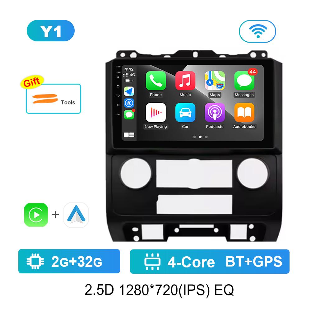 9'' Автомобильный видео мультимедийный плеер DSP Стерео для Ford Escape 2007 - 2012 Carplay ОС Android WiFi GPS 4G Bluetooth Разделенный экран