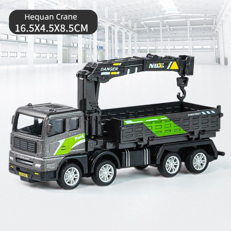 Детский набор инженерной техники из сплава Экскаватор Развивающие игрушки для мальчиков 2-4 лет 6 Кран Каток Бетономешалка