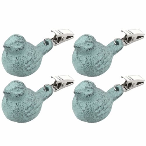 Cabilock Clip Hanger Tablecloth Weights Pendant Tablecloth Weight Kit with Birds for Outdoor Garden Parties and Picnics, 4-Piece Set