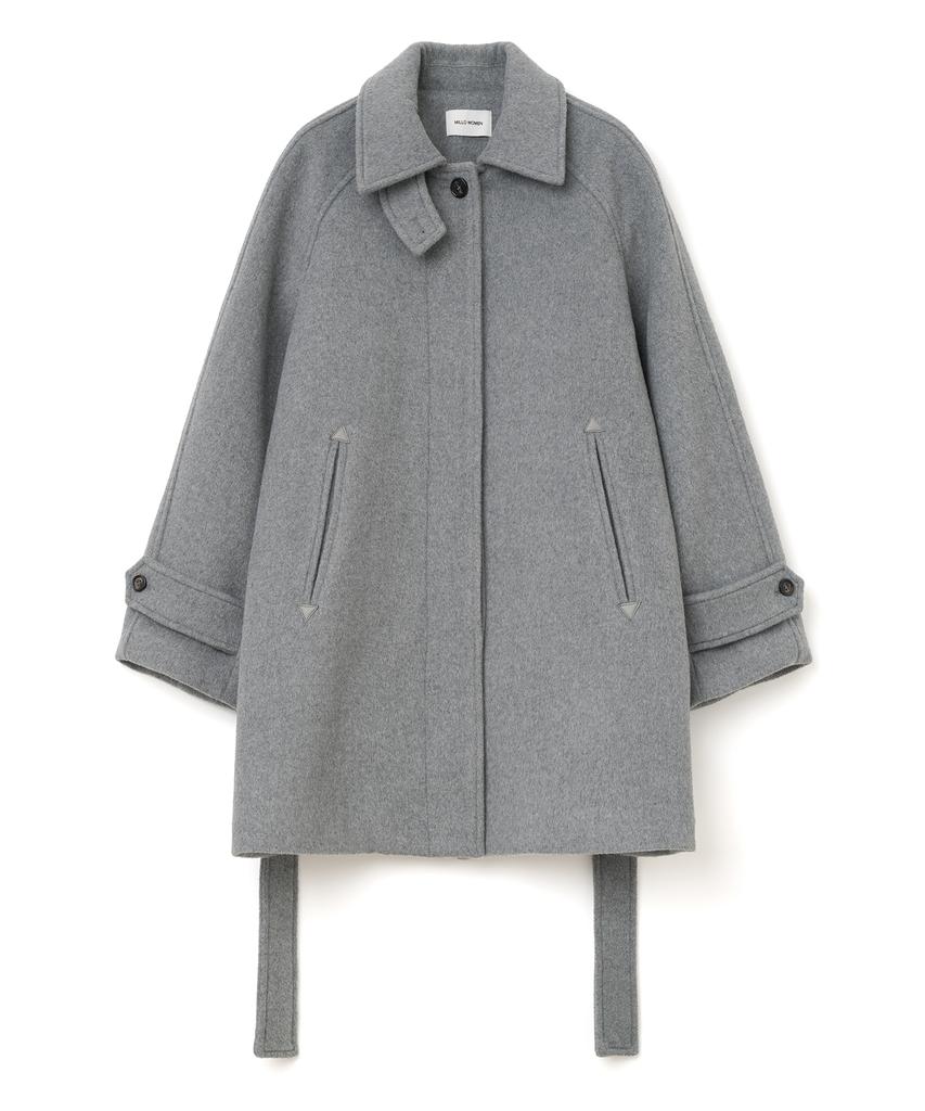MILLO WOMEN Wool Raglan Half Coat [Grey]