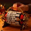 Ретро Календарь Строительные Блоки Moc Технология Механическая Серия Взрослый Высокосложная Сборка Модель Портативный Тип Бочки для Вина Вращающийся Креативный