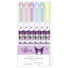 Kamio Japan Kuromi Mildliner Twin Set of Bold and Fine 248656 6-Color Set, Marker, 6, Tips,