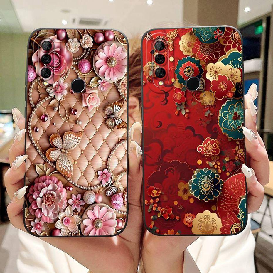 Beautiful Floral Painting Phone Case For Huawei Y6P 2020 / Y7P 2020 Soft Silicone Shockproof Cover For Huawei Y6p Y7p Bumpers