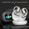 Наушники Bluetooth с искусственным интеллектом и функцией перевода, с цветным ЖК-экраном, шумоподавлением, спортивные наушники