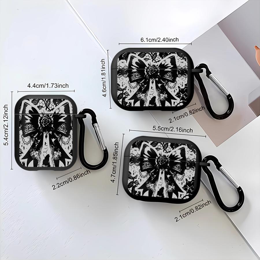 Чехол для Airpods Pro2 Pro3 Pro 4 2 3 1 Чехлы для наушников Покрытие Черное Кружево