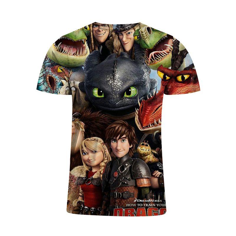 How To Train Your Dragon Men Women 3d Print Casual T Shirt With High Definition Graphics