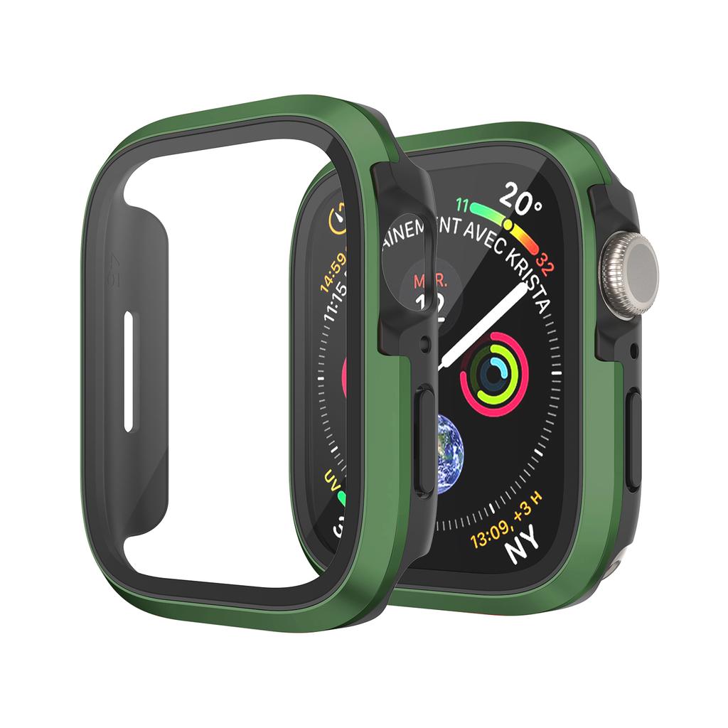 Glass+Metal Case For Apple Watch Ultra 49mm Accessories Protector Bumper Tempered iwatch series 8 7 se 45mm 41mm 44mm 40mm cover