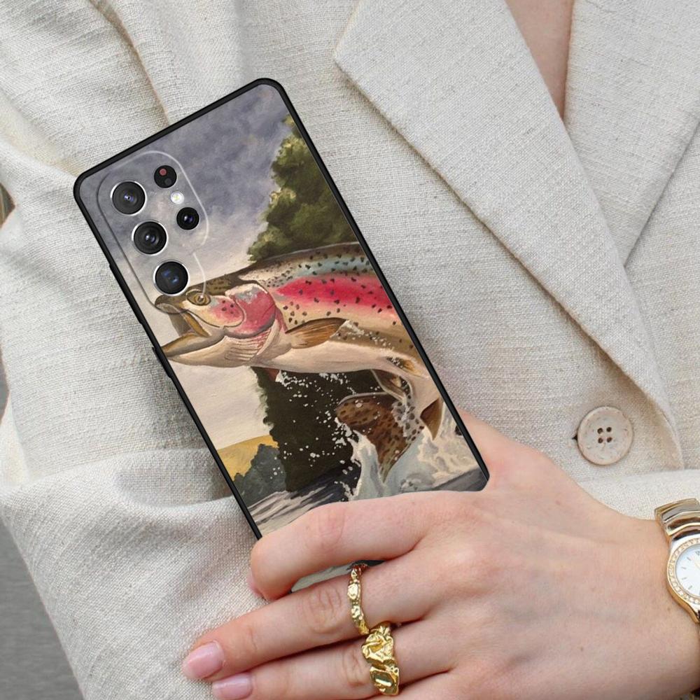 Чехол для телефона с рисунком «Рыбалка на форель» SOFT для Samsung Galaxy S26 Ultra S25 S24 S23 S22 S21 S20 Note10