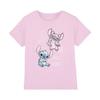 Girls Chill Vibes Stitch & Angel Sketch T-Shirt