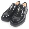 Loafers Chocolate Triangle Logo Platform Black Patent Leather Mens 6.5 Used