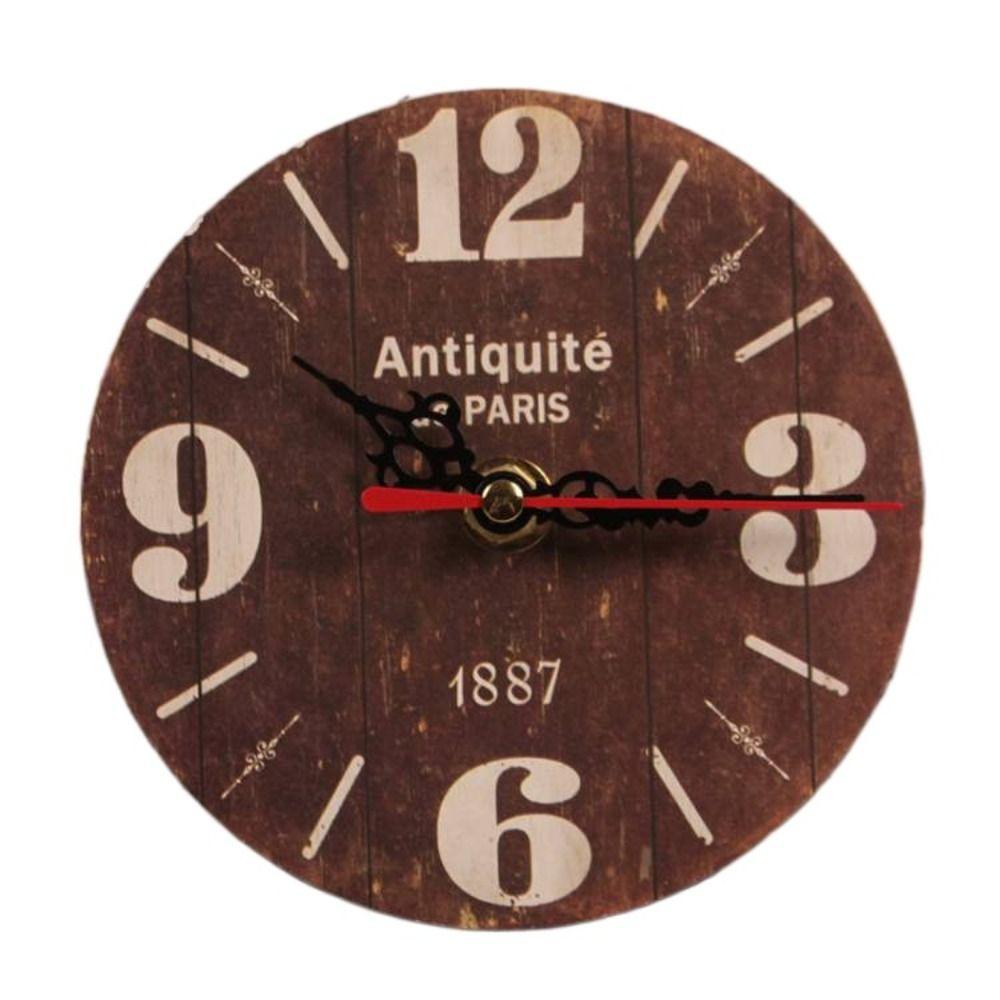 Деревянные часы из МДФ, покрытые бумагой, настольные часы, креативные настенные часы для гостиной