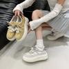 2025 Новая женская обувь ПУ Толстая подошва Женская Нескользящая Увеличивающая рост Обувь Уличная Повседневная Брендовая Обувь для ходьбы