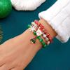 Delightful Christmas Tree Snowman Bracelet Set For Women Delicate Santa Elk Snowflake Stacking Bracelet Jewelry Accessories