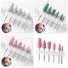6 шт./компл., аксессуары для электрической шлифовальной машины для ногтей, силиконовые сверла для ногтей, маникюрша