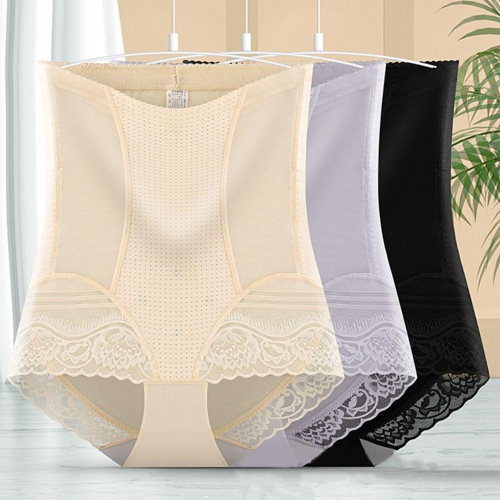 Lace Flower Postpartum Panties High Waist Slim Seamless Underwear Breathable Hip Lift Shaper Women