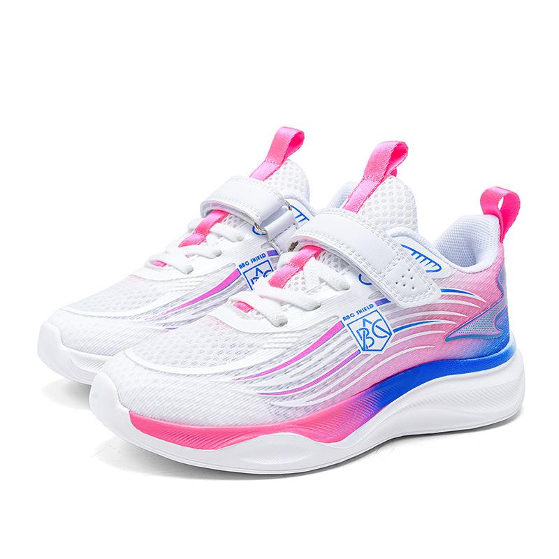 Children's shoes 2025 boys fashion mesh breathable shoes medium older children and girls outdoor running shoes