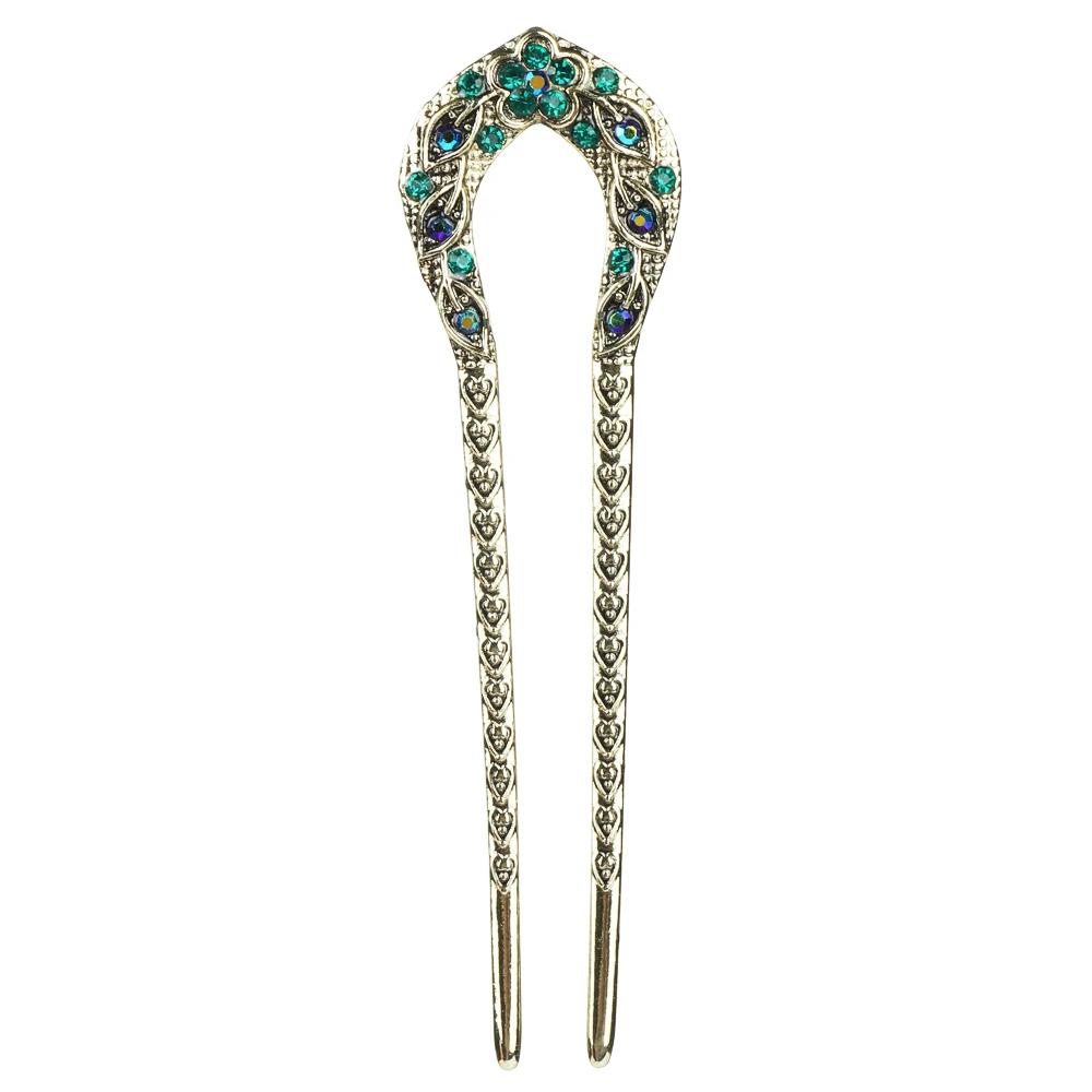U Shaped Hairpin French Style Hair Stick Shell Hair Pin Metal Hair Pin Fork Sticks Pins for Women Girls Hair Styling Accessories