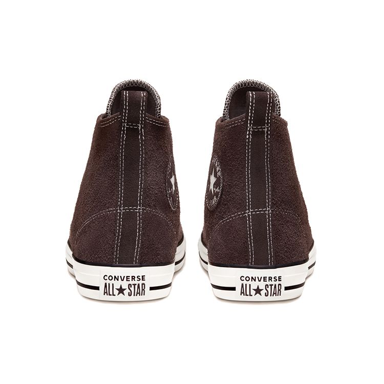 Converse Chuck Taylor All Star Замшевые Высокие Кеды Удобные Бархатные Холщовые Туфли Унисекс Кроссовки Коричневые Красные 165844C