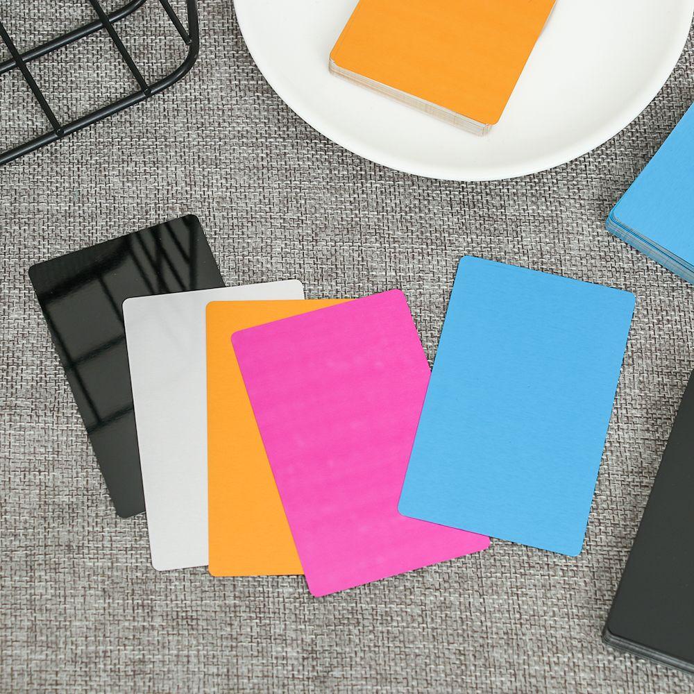 50 Pcs/Set Portable Laser Engraving Business Visit Business Card Name Cards Blank Metal Carte