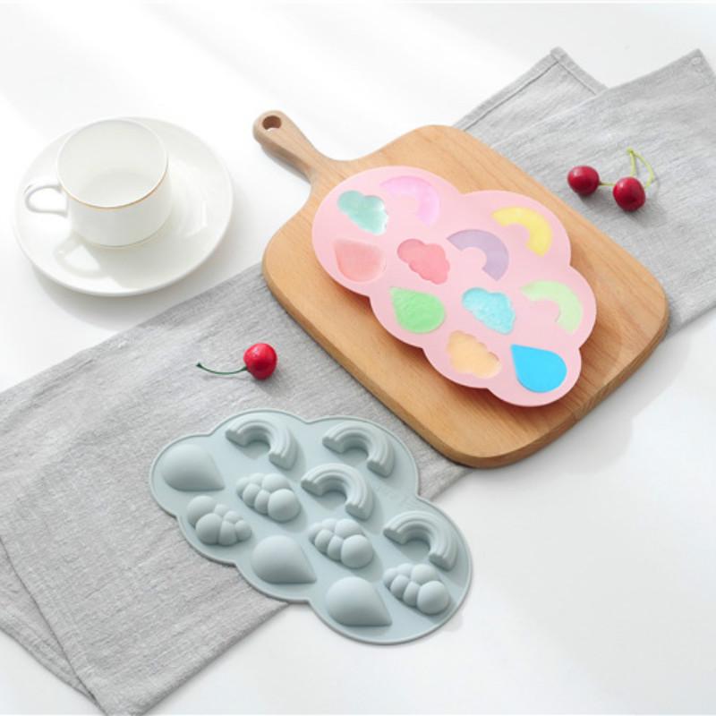 Радужное облако, форма капли дождя, силиконовая форма для выпечки торта, кубик льда, конфеты, пудинг, форма для льда, сделай сам