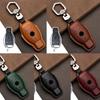 Leather Car Key Cover Case Fob For Mercedes Benz E300l C260l A200l C200l C180l Glc260 Gla200 CLS CLA CClass W202 Keychain