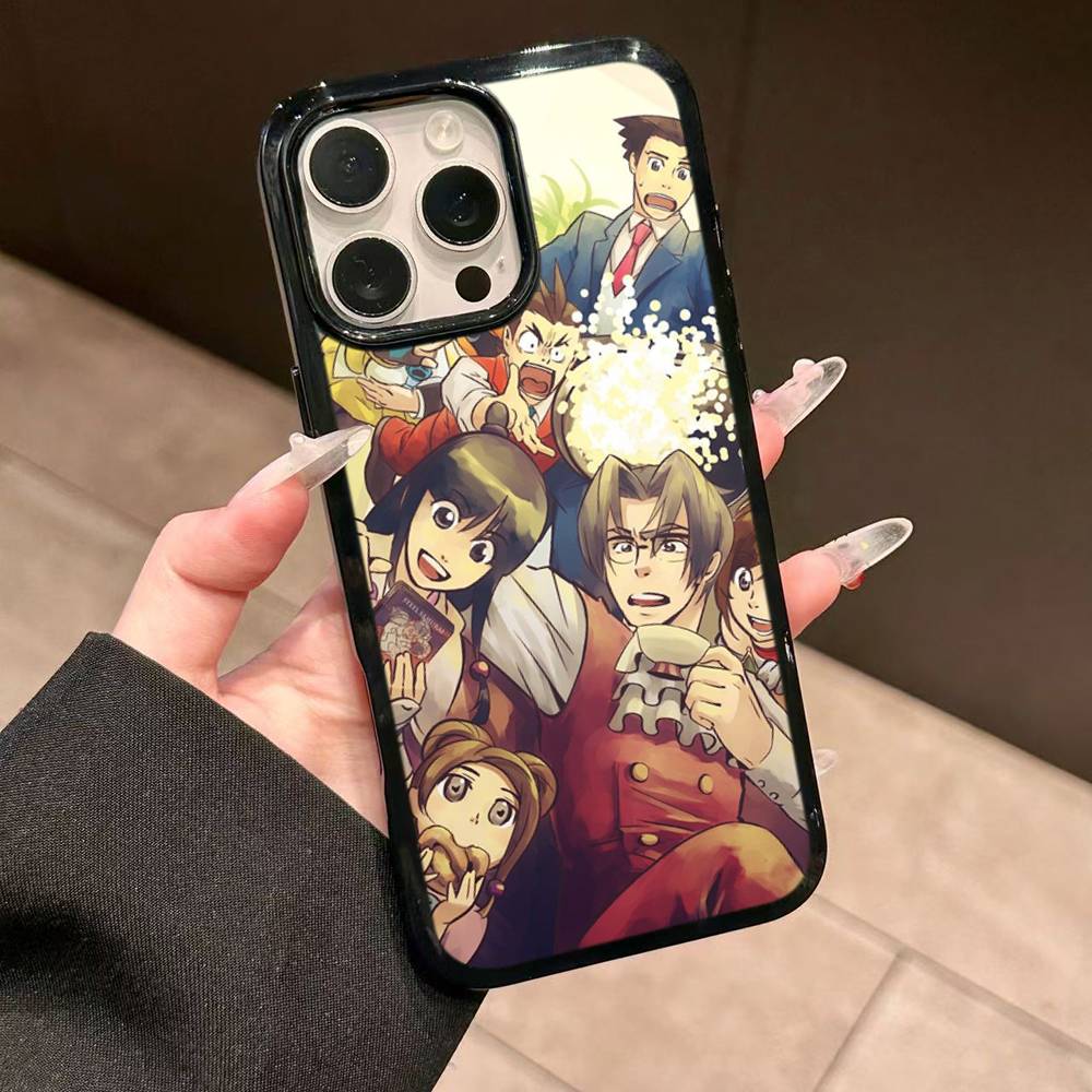 Классическая игра Ace Attorney Чехол для телефона Для IPhone 17 16 15 14 13 Plus 12 11 Pro Max PC+TPU Чехлы Задняя крышка