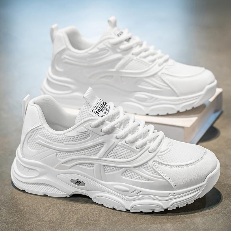 New Fashion Men 's Four Seasons Comfortable Thick Sole Shoes Students BoysTrending Soft Sole Breathable Casual Running Sneakers