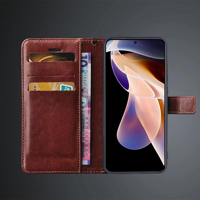 Чехол-держатель для карт из кожи для Xiaomi Redmi Note 11 Pro 4G 5G 11e Pro 11s Global Version Pu Leather Wallet Flip Cover Fundas Coque