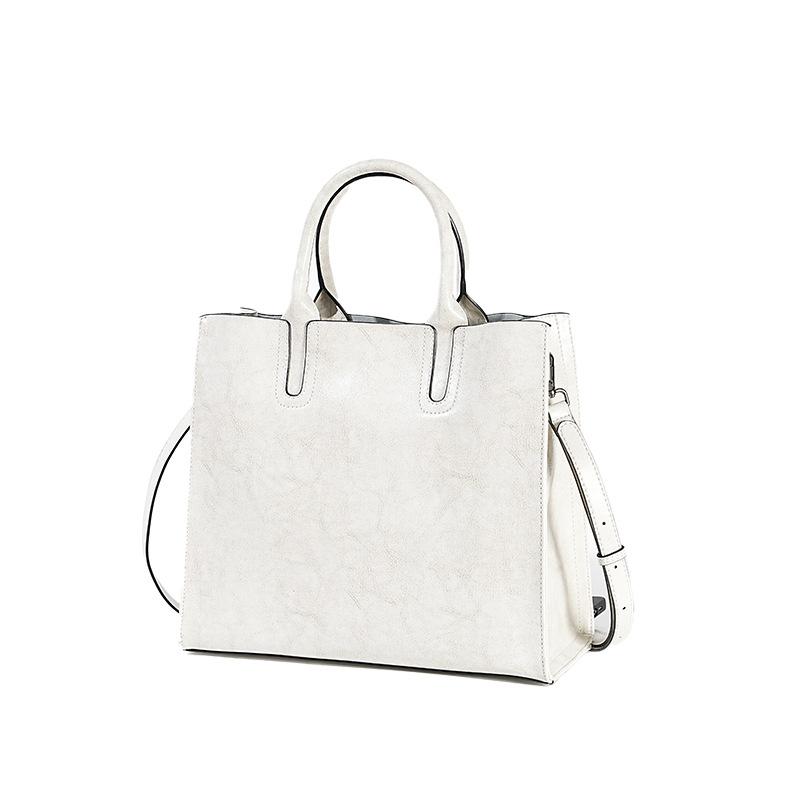 Женская наплечная сумка большой вместимости, кожаная сумка-шоппер