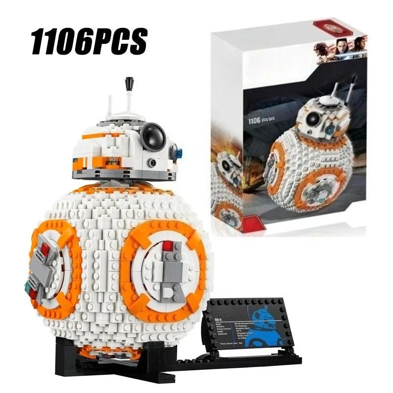 1106Pcs Bb-8 Robot Building Blocks Set Intelligent Technical Model Creative Assembled Toy Exquisite Collectible Gift For Kids
