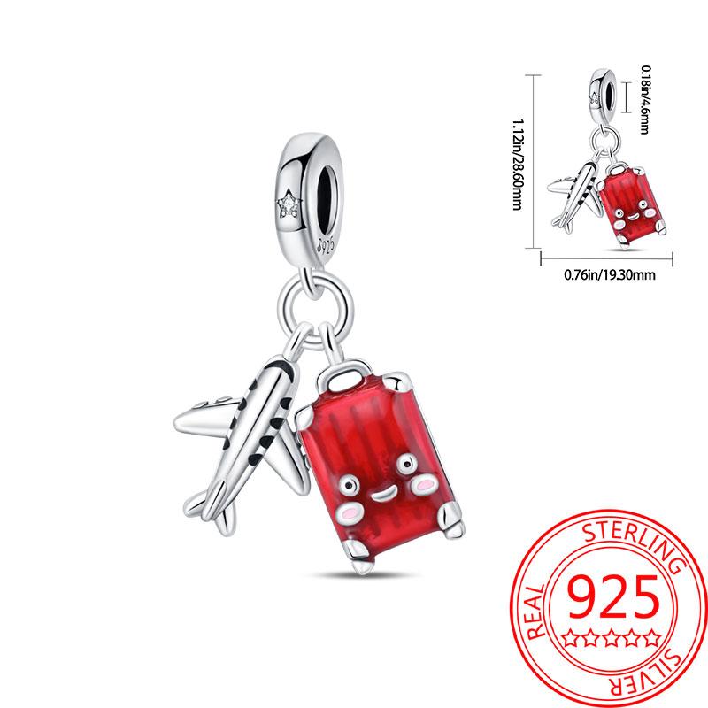 Copper Metal Paris Tower Aircraft Travel Charm Bead Component Pendant Bead Component Bead Components Compatible With Charm Bead Component Authentic