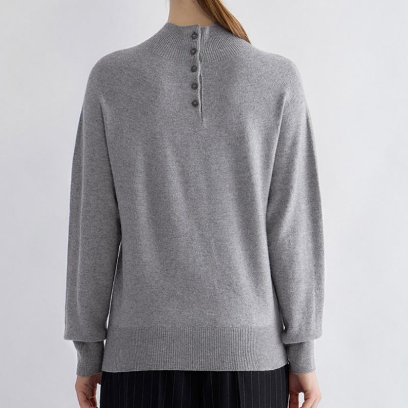 Она S miSS Пуловер трикотажный на пуговицах с воротником-стойкой SSkpoo41060 Mg