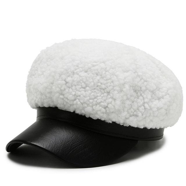 Женский берет, осенне-зимняя восьмиугольная шапка для женщин, кашемировая кепка газетчика, теплая кепка в британском стиле