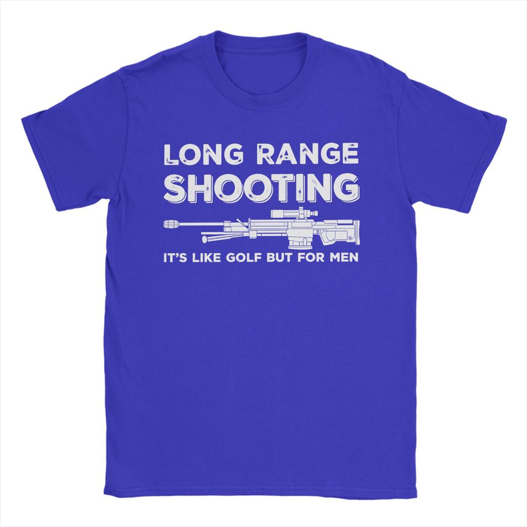 Long Range shooting it's like golf but for Unisex T Shirt Unisex's Pure Cotton Funny T-Shirt Round Collar Tee Shirt Short Sleeve Tops