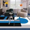 Modern Blue Geometric Carpet Living Room Decoration Sofa Area Coffee Tables Non-slip Rug Bedroom Bedside Soft Play Mat Washable