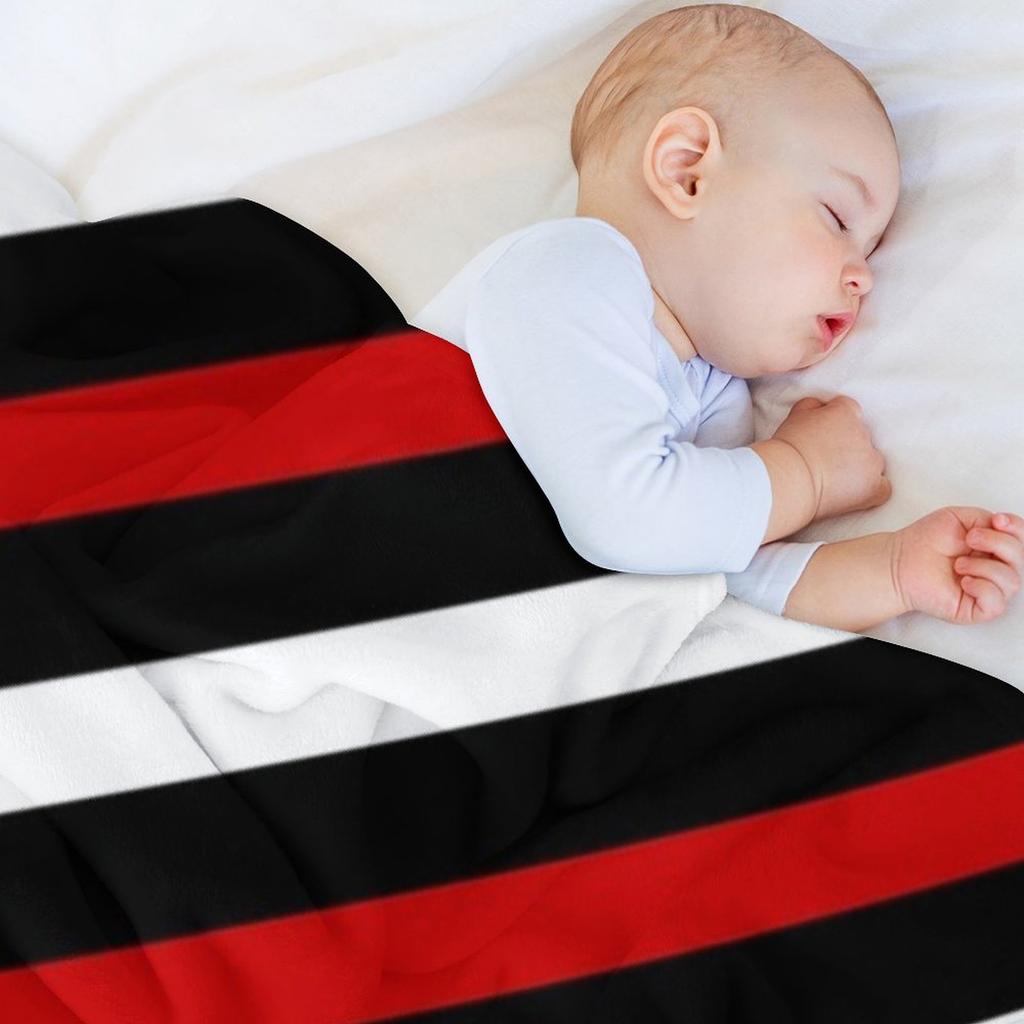 BLACK AND WHITE AND RED STRIPE FOR INTERESTING INTERIOR DECOR AND TREND CLOTHING STYLES Throw Blanket Sofa Quilt Blankets