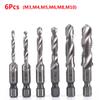 Hex Shank Titanium Plated HSS Screw Thread Metric Tap Drill Bits Screw Machine Compound Tap M3 M4 M5 M6 M8 M10 Hand Tools