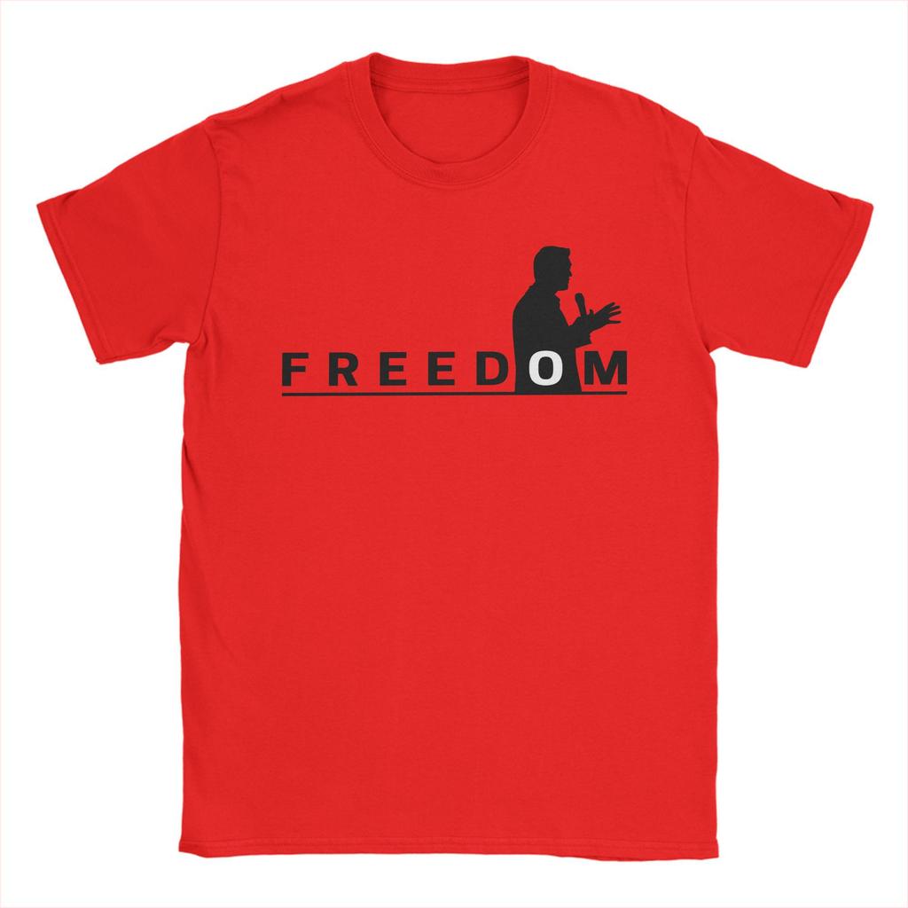 Unique FREEDOM CHARLIE KIRK T-Shirts Men Round Collar 100% Cotton T Shirts Short Sleeve Tee Shirt Printed Clothing