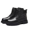 Winter New Tooling Shoes Trendy Men's Martin Boots Men's Genuine Leather Wool Warm Leather Boots Men's Top Layer Cowhide Cotton Boots