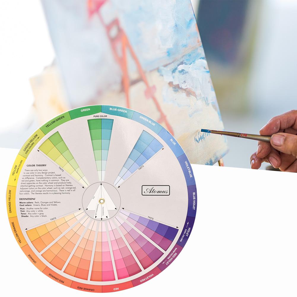 Tattoo Color Wheel Paper Card Color Learning Guide Nail Pigment Selector Card