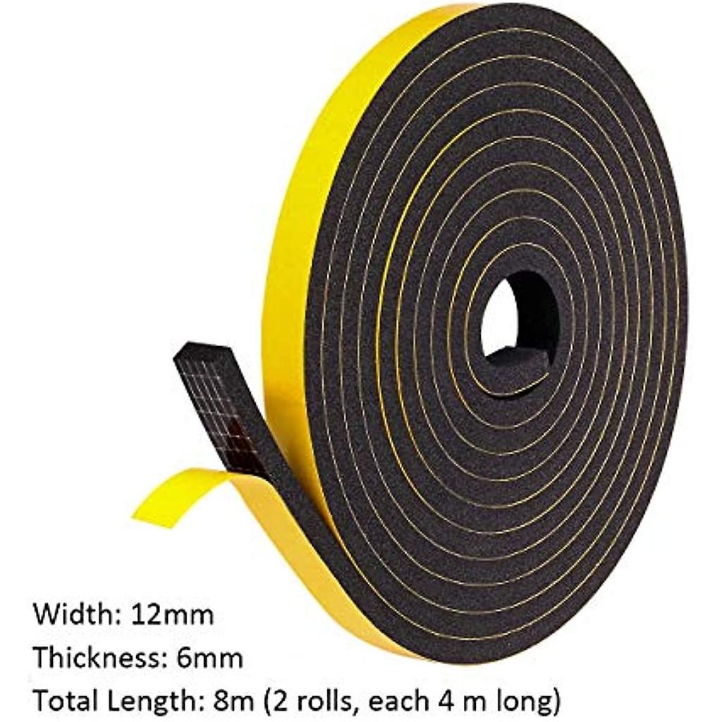 Утеплитель 12 мм(в) х 6 мм(T) Прокладка из пеноматериала Tapedoors, исключающая проект для дверного окна, противоударная, противоударная