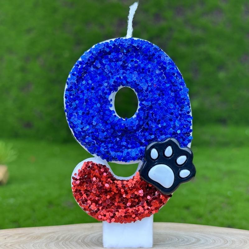 Cat Paw Dog Paw Bear Paw Digital Birthday Candle Cake First Birthday Candle