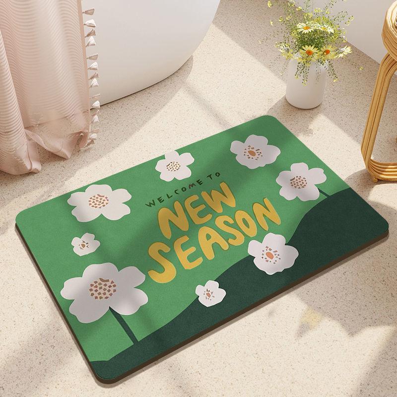 Коврик для ванной комнаты, впитывающий нескользящий коврик для входа в ванную, коврик для ванной комнаты с диатомовой грязью, коврик для унитаза