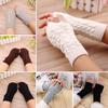 Winter Women Arm Warmer Fingerless Knitted Long Gloves Cute Mittens