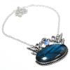 Labradorite, Opal Handmade 925 Sterling Silver Jewelry Necklace 18" S7k47