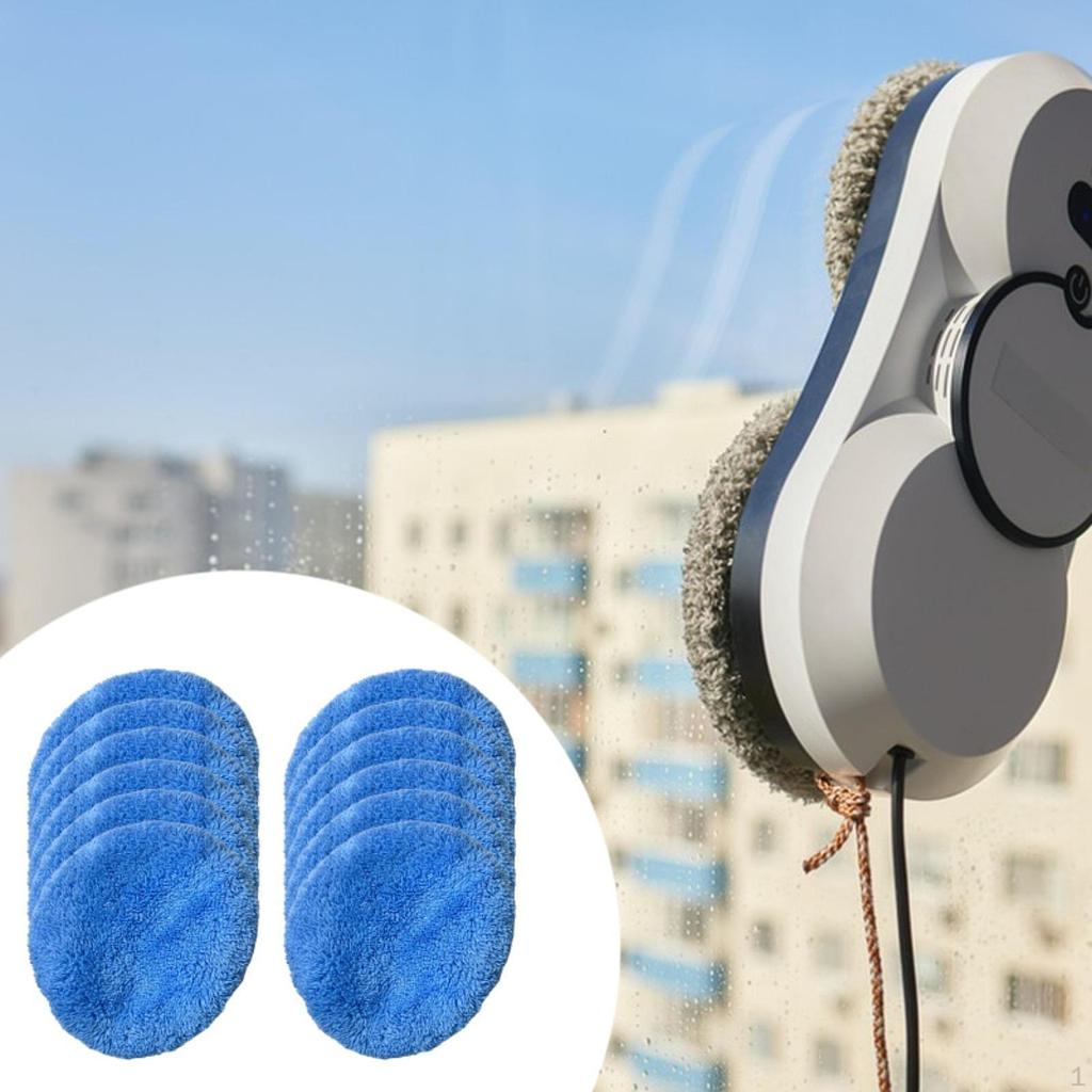 12 шт. сменных накладок для робота-мойщика окон, чистящая накладка, швабра для робота-мойщика окон