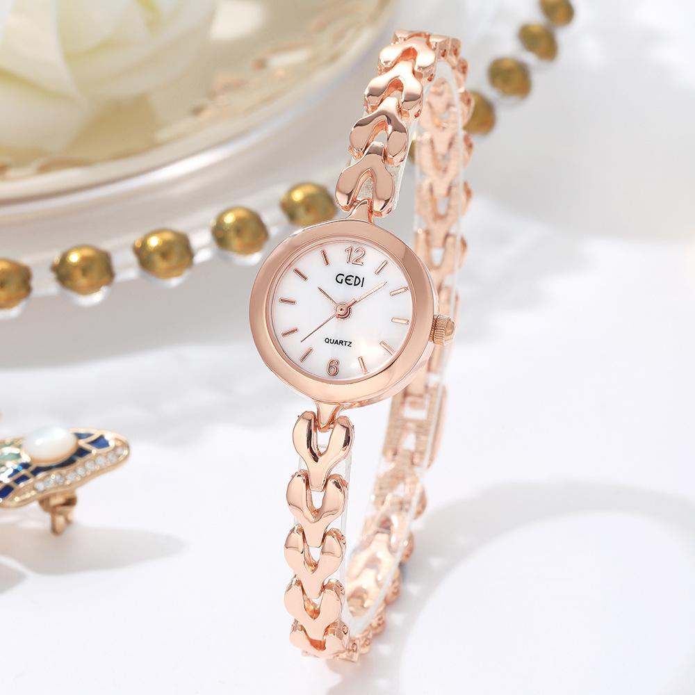 Simple Casual Disc Quartz Watch, Fashionable Ladylike Bracelet Watch, Fresh Daily Student Watch