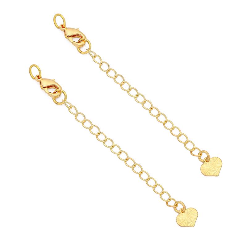 Color-Preserving 14K Gold-Plated Tail Chain Extension for DIY Handmade Bracelets and Necklaces