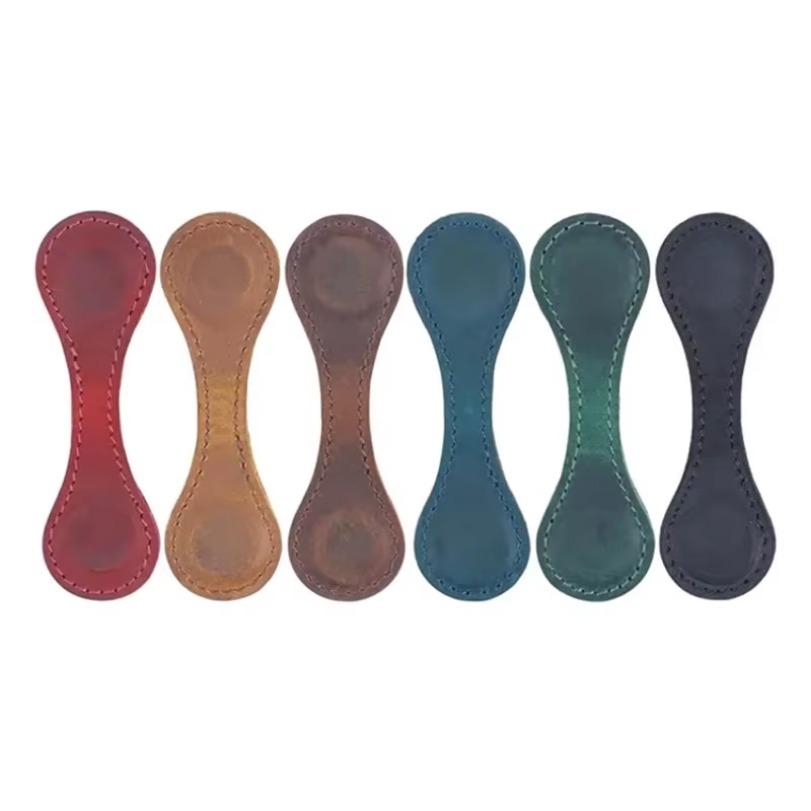 Новая ПУ Натуральная Кожа Магнитная Закладка Двусторонняя Магнитная Пряжка Клипса для Разделения Страниц Блокнота Учебные Аксессуары для Чтения